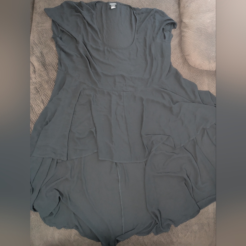 Torrid black sheer high-low dress, Size 4